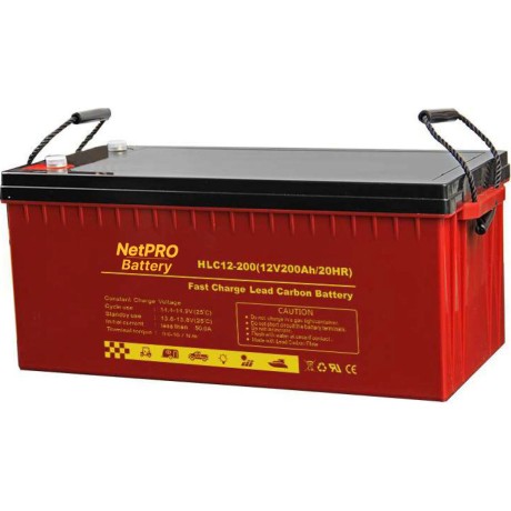 Акумулятор NetPRO HLC 12-200 (12V/200Ah carbon GEL)